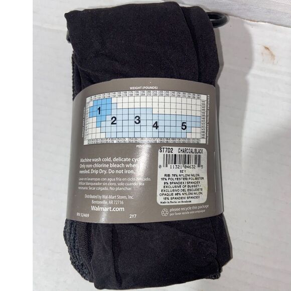 Secret Treasures Tights Control Top 2 Pairs Charcoal Black 60 Denier Size 1 - Picture 3 of 5